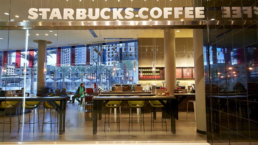 Starbucks coffee located near Elara, a Hilton Grand Vacations Club located in Las Vegas, Nevada.