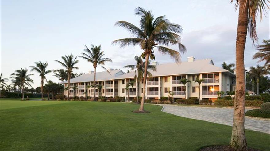 Exterior of Overhead view of Shell Island Beach Club Resort located on Sanibel Island, Florida