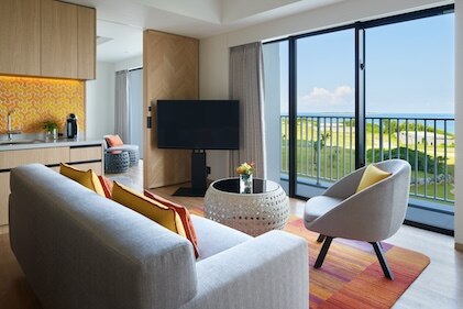 View of an interior Suite at The Beach Resort at Sesoko, a Hilton Club in Japan