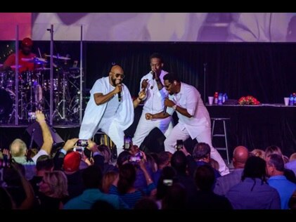 Boyz II Men performing at the Hilton Grand Vacations Tournament of Champions, Orlando, Florida. 