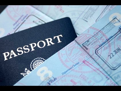 Close of picture passports. 