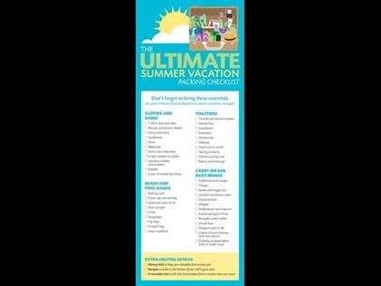 Summer vacation packing list free printable check list. 