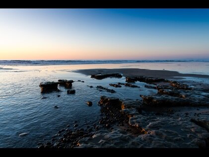 Sunrise over Moonlight Beach Encinitas, California (San Diego). 