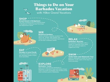 Infographic explaining things to do on your Barbados vacation. 