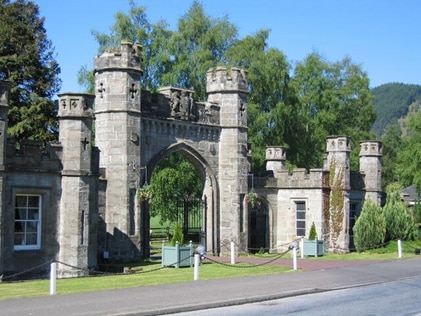 Hilton Grand Vacations at Dunkeld exterior entrance in Scotland. 