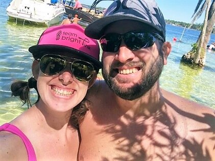 Hilton Grand Vacations Owners taking a selfie,  in Butler Chain of Lakes, Central Florida. 