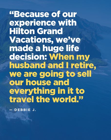 Picture quote with Hilton Grand Vacations Owner review.
