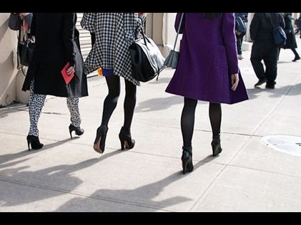 New York Fashion Week street style, New York, New York.