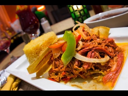 Beautifully plated ethnic food. 