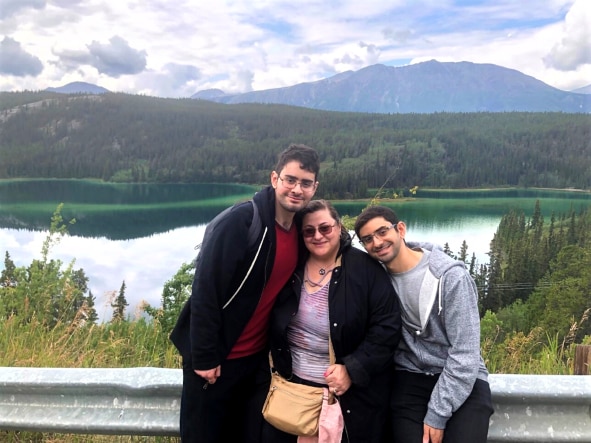 Hilton Grand Vacations Owner Rania and her family by Emerald Bay, Alaska