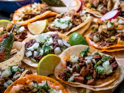 An assortment of tacos