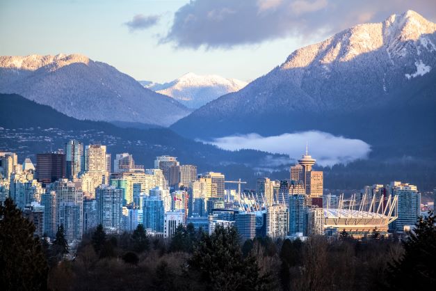 Skyline of downtown Vancouver, British Columbia, Canada