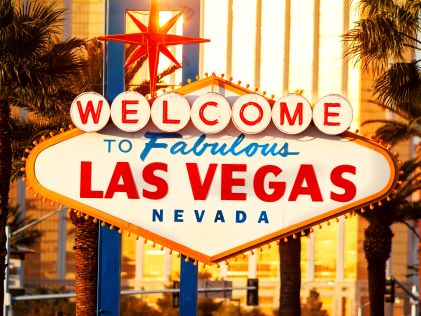 The "Welcome to Fabulous Las Vegas" sign on the Strip
