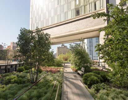 The High Line green space park in New York City