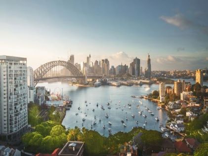 Aerial view of Circular Quay in Sydney, Australia