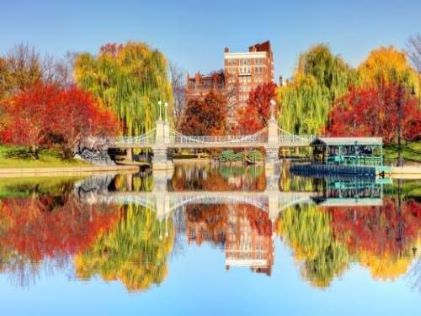 Bridge at Boston Public Garden in Boston, Massachusetts, United States