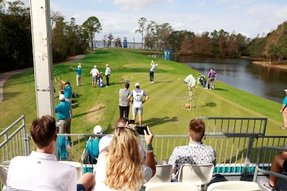 Beautiful view from American Express hospitality tent, Hilton Grand Vacations Tournament of Champions, Orlando.