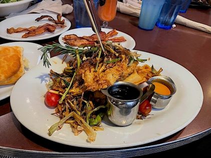 A plate of food from a restaurant in Las Vegas