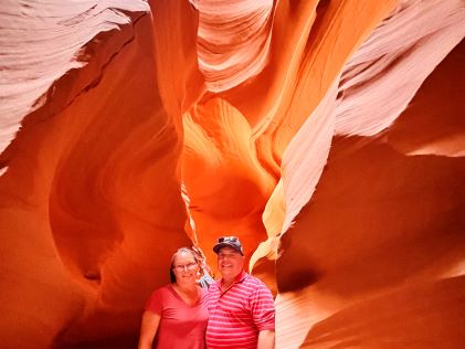 Two Hilton Grand Vacations Members at Antelope Canyon