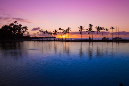 Stunning sunset on the Big Island, Hawaii