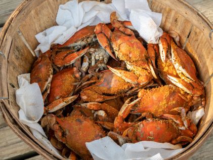 A basket of crabs
