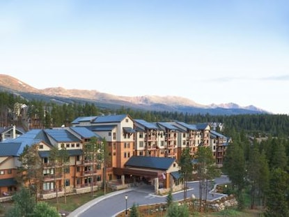 Exterior of Valdoro Mountain Lodge, a Hilton Grand Vacations Club in Breckenridge, Colorado