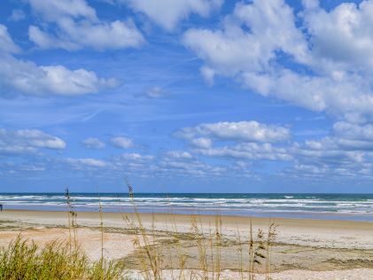 Ormond Beach, Florida, on a partly cloudy day