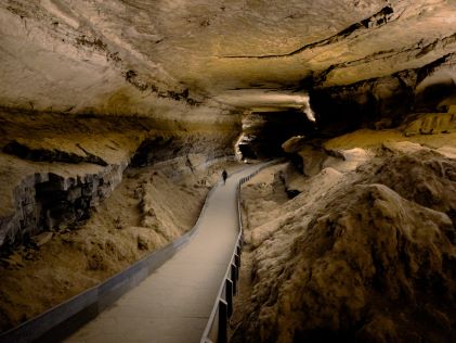 Interior of Mammoth Cave National Park in Kentucky