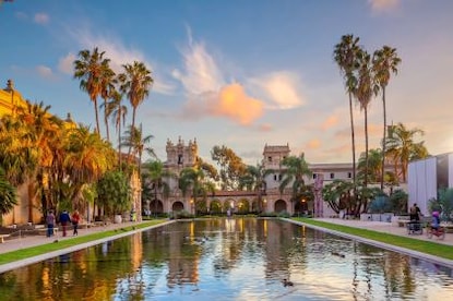 Balboa Park  at sunset, San Diego, California.