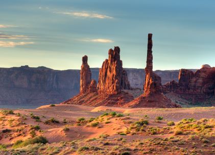 Iconic red rocks, American Canyonlands, Monument Valley, Arizona. 