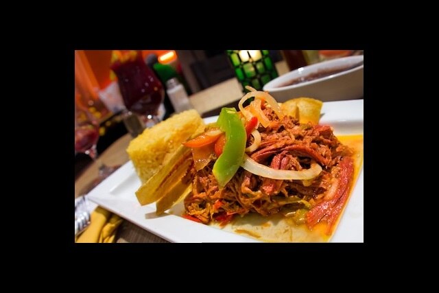 Beautifully plated ethnic food. 