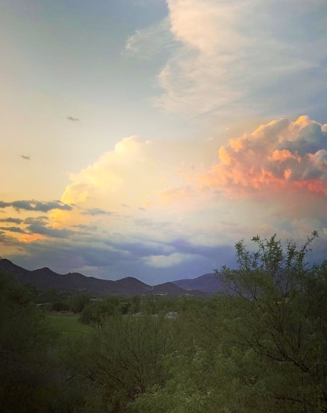 A colorful sunset over the Arizona mountains. 