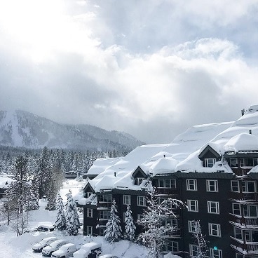 Lake Tahoe Resort, a Hilton Vacation Club covered in snow