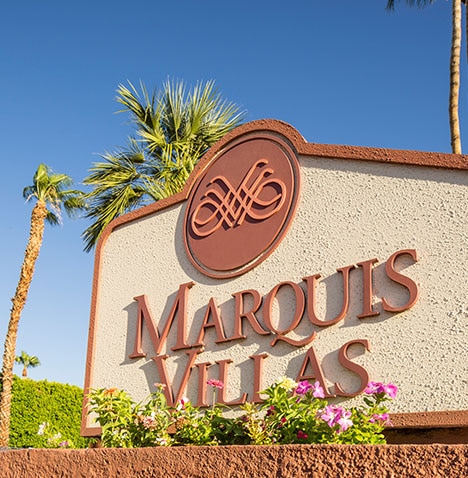 Marquis Villas Resort main sign