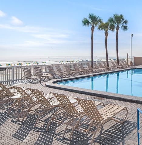 Daytona Beach Regency outdoor pool with beach view