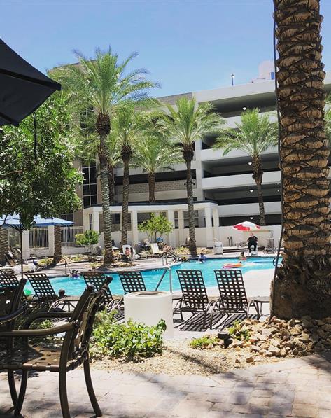 Pool at Hilton Grand Vacations on Paradise located at Las Vegas, Nevada.