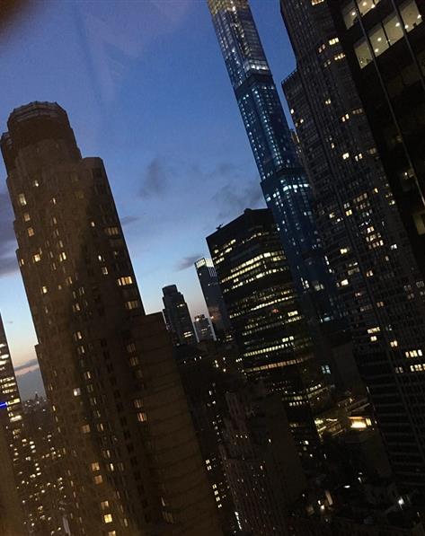 New York City lit up at night