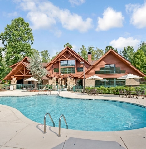 Pool at Bent Creek Golf Village, a Hilton Vacation Club located in Tennessee.
