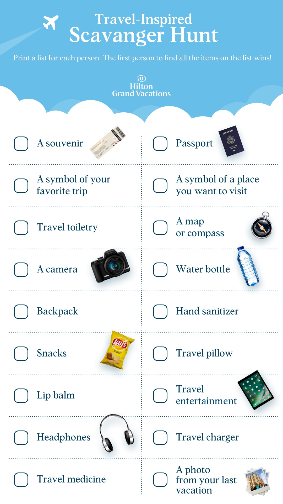 Free scavenger hunt printable