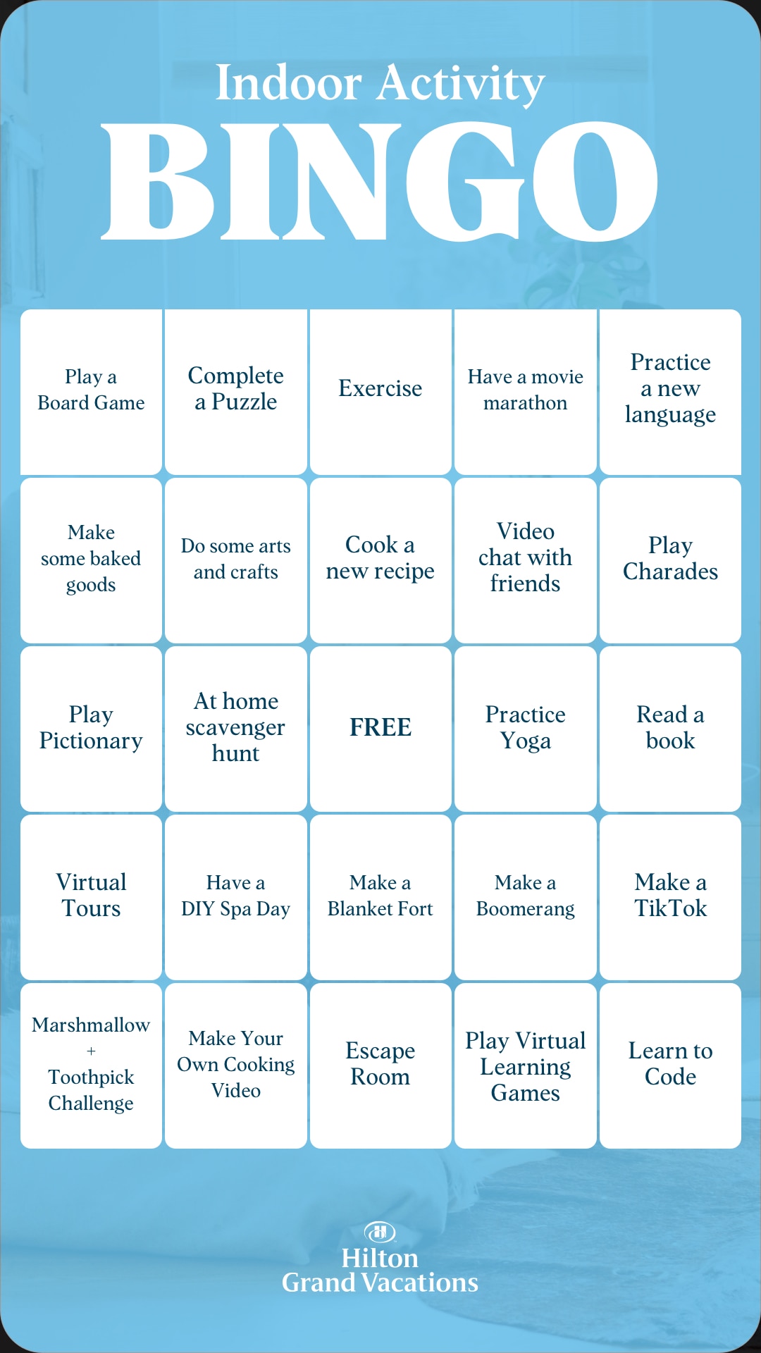 Bingo, family game night, kids activities