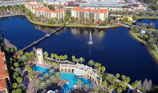 Aerial view of resort
