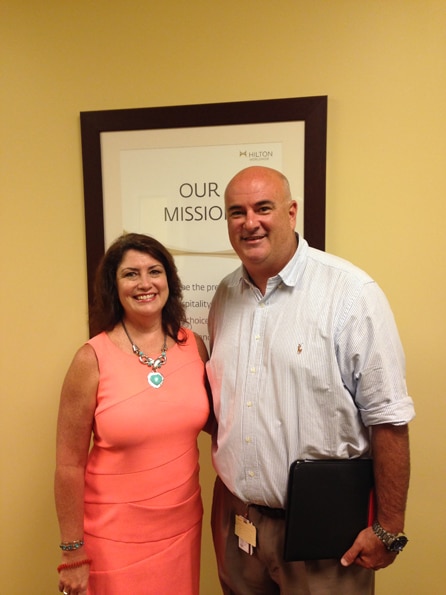 Karole Streu, Senior Human Resources Manager at Parc Soleil, with Bill Norton, Recreation Manager HGV Orlando Resorts